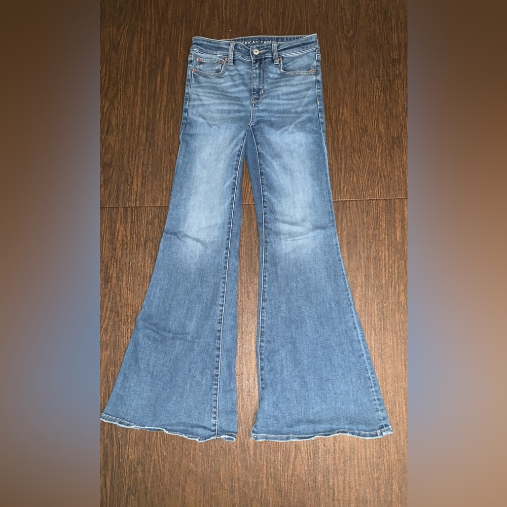 American Eagle Outfitters NextLevel Stretch Long Flare Jeans